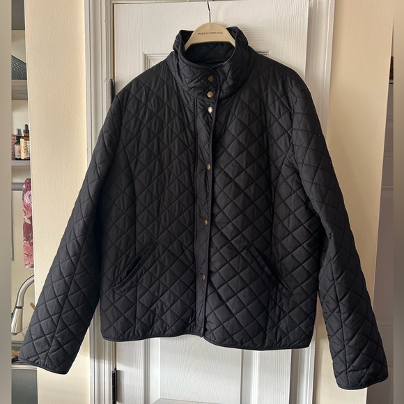 Ralph Lauren Black Quilted Jacket, Horsebit Lining. Sz. XL - Picture 2 of 8